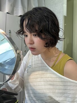 リラス 博多(rilas) ショートパーマスタイル　ゆるふわパーマ　くせ毛風　ゆるパーマ