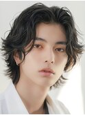縦落ちツイスパ×アップバングで清潔感◎好感度UPメンズカット