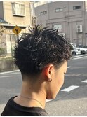 スパイキーショートピンパーマ