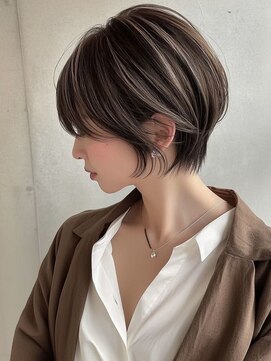 アポロ 横浜駅店(apollo) xカット//ホワイトグレージュ/レイヤーカット/チェリーブラウン