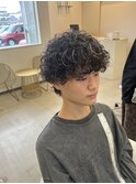 プードルパーマ×ホワイトメッシュ