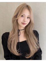 アジールヘア 池袋東口店(agir hair)&nbsp;流行りレイヤーブリーチミルクティーベージュ10代ブリーチ　池袋