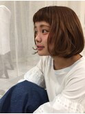 切りっぱなしショートボブ
