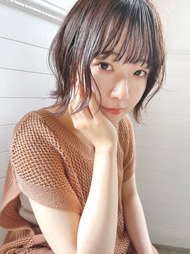 ディッセンバー 神宮前(December) 大人かわいい小顔外ハネミニボブグレージュカラー渋谷原宿神宮前