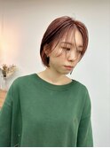 ナチュラルショート/デザインカラー/丸型向け小顔カット