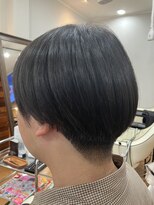 フリー(Free)&nbsp;大人爽やかマッシュツーブロック刈上げショート黒髪短髪