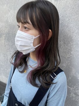 ネイロ 錦糸町(NeiRo) インナーカラーピンクカラーグレージュカラー外ハネくびれヘア