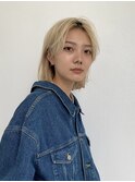 ブロンド顔まわりレイヤー