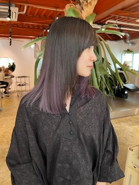 マド(Mado) ダークグレイ×パープル　アンブレラカラー