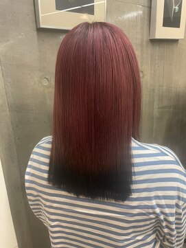 レヴェヘア rever hair 裾カラー