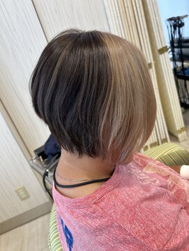 ビス ヘア アンド ビューティー 西新井店(Vis Hair＆Beauty) 30代40代ダブルカラーミルクティアッシュデザインカラー透け感