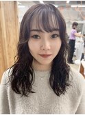 レイヤーパーマ/顔まわり/