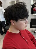 メンズ無造作マッシュニュアンスパーマシャドウパーマ刈り上げ
