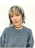 コントラスト　ボブ　外はね　ローライト