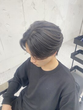 ナチュラルセンターパート/曲がる縮毛矯正