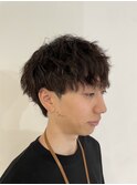 MEN’S HAIR/波巻きツイストスパイラル/リバースセンターパート