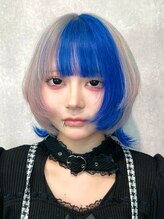 ルネラトーキョー(RUNERA TOKYO)&nbsp;シルバーデザインカラーブルーコントラスト艶カラー