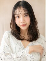 カバーヘア ブリス 北浦和(COVER HAIR bliss)&nbsp;黒髪ダークアッシュセミロングレイヤーカットY北浦和30代40代