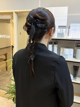 オーセンヘア(AUTHEN.HAIR) お呼ばれアレンジ/編みたらしヘア