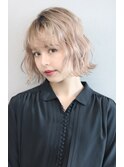 切りっぱなしボブ×波ウェーブ