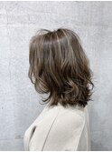 コントラストハイライト×グレージュ ロブ♪【OAKたまプラーザ】