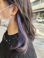 スイート ヘアデザイン(Suite HAIR DESIGN) イヤリングカラー 透明感カラー ラベンダーアッシュ モテヘア