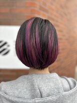 イイナヘアガレージ(117)&nbsp;【117hairgarage】ショートボブ_ブリーチ_パープル