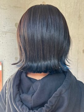 エミュ 天文館店(eMu) ダークグレー×ブルーインナーカラー ☆