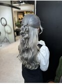 《ライブ前ヘアセット　ハーフアップ》