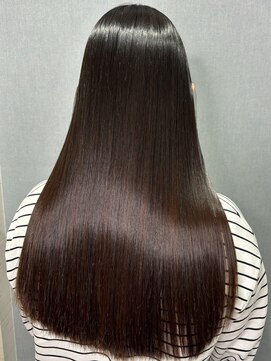 スカイ(SKY) 髪質改善縮毛矯正韓国風レイヤーカットダブルカラーベージュ