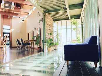 オアシス(oasis)の写真/木のぬくもりとグリーンが心地よい上質サロン＊お客様に真摯に寄り添い、理想のヘアスタイルを叶えます。