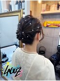 【ヘアセット】肩丈エアリーアップヘア 茅ヶ崎ヘアセット/早朝