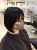 黒髪ボブ 縮毛矯正
