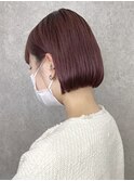 横浜西口大人ショートボブイルミナカラー丸みレイヤーくびれ