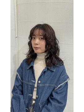 メゾンアクア 表参道(Maison ACQUA) ◎小顔ミディアムパーマミディアムデジタルパーマボブパーマ前髪