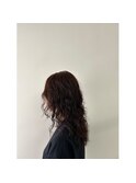 セミロング×くるくるパーマ
