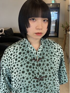 ヌース(NOUS) レイヤーカット/ボブカット/黒髪/タッセルボブ/天神