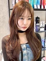 サンドレオ 新宿店(sand Leo)&nbsp;チャコール/オリーブグレー/レイヤーカット小顔顔周り韓国新宿