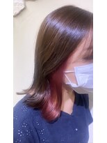 ティグルフォーヘア(TIGRE for hair)&nbsp;イヤリングカラー×ピンク★ハイトーンカラー