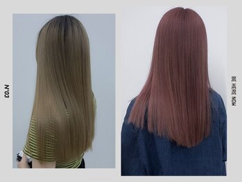 ビーヒアナウ N゜03 金沢駅西店(BE HERE NOW)の写真/《髪質改善&艶カラー特化サロン》駅西金沢まいもん寿司すぐそば*個性活かしたオーダーメイドデザインカラー