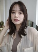 レイヤーカットウルフカットボブグレージュオリーブべージュ