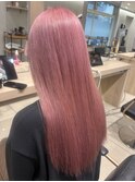 韓国ヘア髪質改善ケアブリーチダブルカラーペールピンク