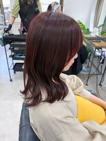 クラン 六甲道(Chlan)&nbsp;髪質改善艶カラー　ピンクブラウン　ブリーチなし※アンダー10Lv