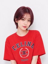 キャロル(CAROL)&nbsp;韓国ショート×ワインレッド｜小顔ショートヘア