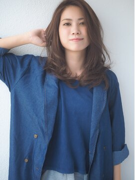 ヘアーループレル(Hair ruup Rell design works) つや感とラフ感のミディーヘア
