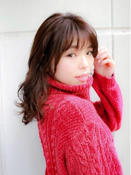 ルティア(Lutia) チョコレートブラウン ジグザグバング 3Dカラー★★