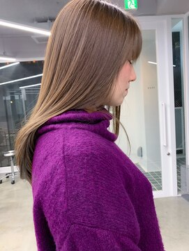 ヌード(nude) 【nude仲井】ブリーチなし◎ミルクティーベージュ/ミディアム