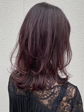 コーディアルヘア 白川本店(Cordial hair) ニュアンスウルフ×ピンクカラー