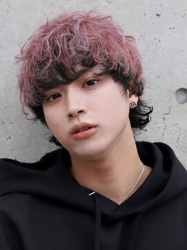 メンズフィール 東梅田店(MENS FEEL) ツートーンピンクアッシュウルフ