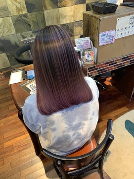 ヘアークリアー 獨協大学前店 バレイヤージュ×ピンク系